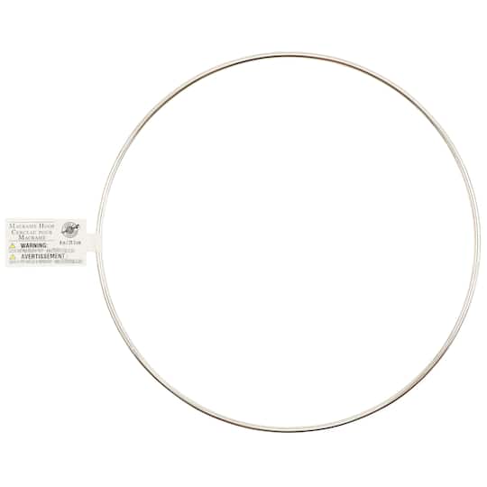 Macramé Nickel-Plated Hoop by Loops & Threads